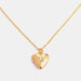 Zircon Heart Shape 14K Gold-Plated Pendant Necklace-One Size-Fancey Boutique