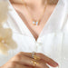Gold-Plated Butterfly Pendant Necklace-One Size-Fancey Boutique