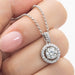 Zircon Pendant 925 Sterling Silver Necklace-One Size-Fancey Boutique
