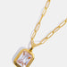 Zircon 18K Gold-Plated Geometrical Shape Pendant Necklace-Fancey Boutique