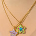 Rhinestone Decor Star Box Pendant Necklace-Fancey Boutique