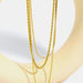 Stainless Steel 18K Gold-Plated Triple Layer Necklace-One Size-Fancey Boutique
