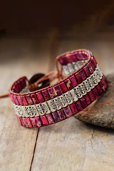 Handmade Triple Layer Natural Stone Bracelet-Fancey Boutique