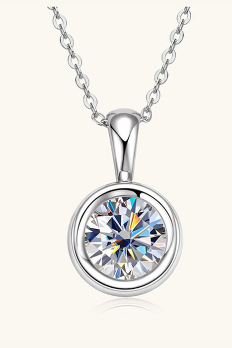 2 Carat Moissanite 925 Sterling Silver Necklace-Fancey Boutique