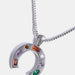 Inlaid Zircon Pendant Stainless Steel Necklace-Fancey Boutique