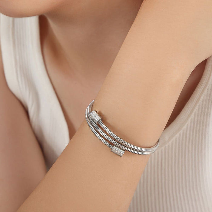 Titanium Steel Wrap Bracelet-One Size-Fancey Boutique