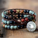 Handmade Triple Layer Beaded Agate Bracelet-One Size-Fancey Boutique