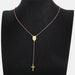 Stainless Steel Beaded Cross Necklace-Fancey Boutique