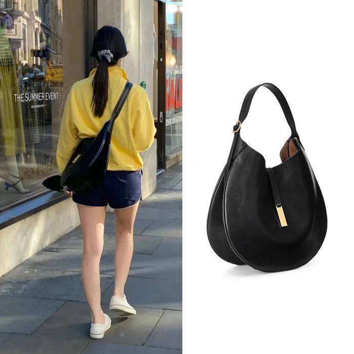 Fashion Ruched Hobos Women Handbag Designer Women Bag Luxury Soft Pu Leather Shoulder Crossbody Bags Lady Simply Tote Purse-Fancey Boutique