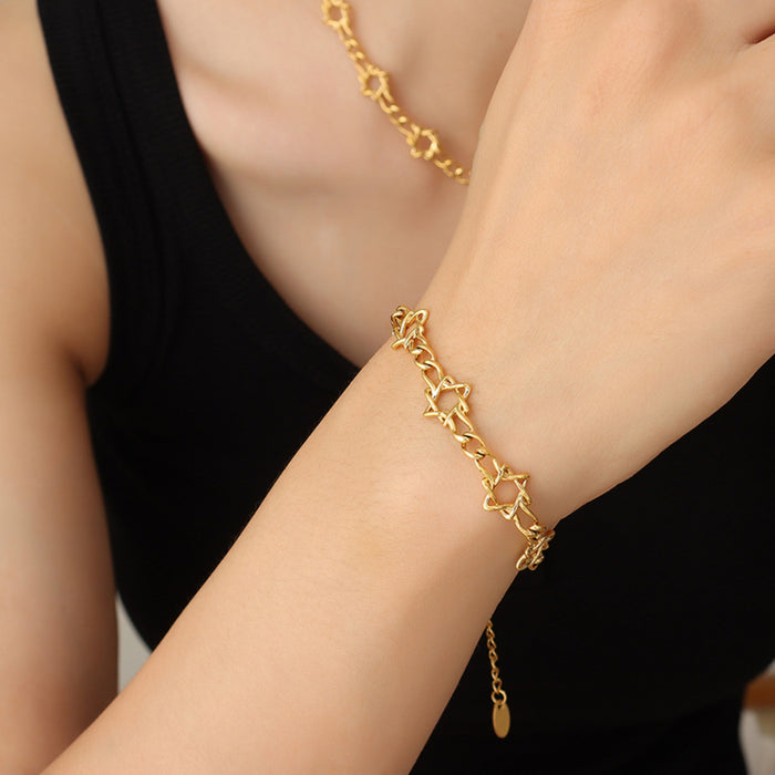 18K Gold-Plated Titanium Steel Bracelet-One Size-Fancey Boutique