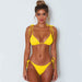 Color-Yellow-Swimming River Swimsuit Women Split Sexy String Bikini Swimsuit Bikini-Fancey Boutique