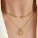 Heart Shape Double-Layered Stainless Steel Necklace-One Size-Fancey Boutique