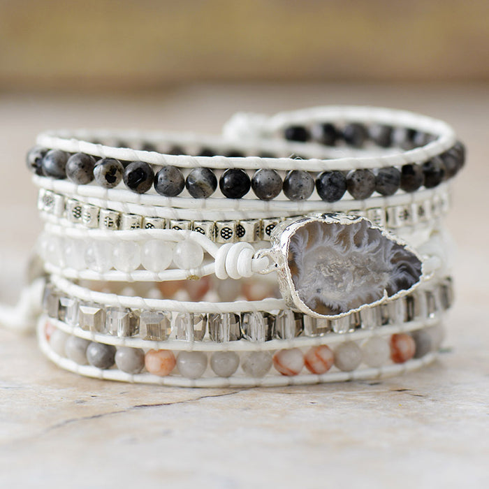 Natural Stone Layered Bracelet-One Size-Fancey Boutique