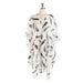 Summer Travel Feather Pattern Cardigan Beach Cover Up Swimwear Cover Up-White-Fancey Boutique