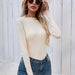 Color-Apricot-Autumn New Small Turtleneck Sweater Bottoming Shirt Sweater Loose Solid Color Women Top-Fancey Boutique