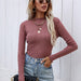 Color-Khaki-Autumn New Small Turtleneck Sweater Bottoming Shirt Sweater Loose Solid Color Women Top-Fancey Boutique