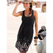 Color-Black-Popular Women Clothing Sleeveless Printed Loose Dress-Fancey Boutique