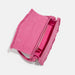 Pink Fringe Women's Canvas Underarm Shoulder Bag Small Flap Over Clutch Handbag Unique Single Sling Purse-Fancey Boutique