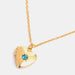 Zircon Heart Shape 14K Gold-Plated Pendant Necklace-Fancey Boutique