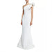 Color-White-Women' Clothing Dress Ruffle Sleeve Slim One Shoulder Dress-Fancey Boutique