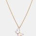 Butterfly Pendant Copper 14K Gold-Plated Necklace-One Size-Fancey Boutique
