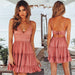 Dress Sexy Lace Sling Stitching Women Clothes-Pink-Fancey Boutique