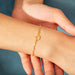 Crown Shape 18K Gold-Plated Bead Bracelet-One Size-Fancey Boutique