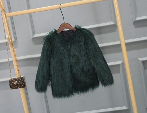 Color-Green-Faux Fur Coat Coat Faux Fur Factory Haining Faux Fur-Fancey Boutique