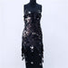 Color-Black-Trendy Big Brand Beaded Dress Nightclub Performance Clothes-Fancey Boutique