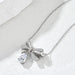 Teardrop Shape 925 Sterling Silver Zircon Pendant Necklace-One Size-Fancey Boutique