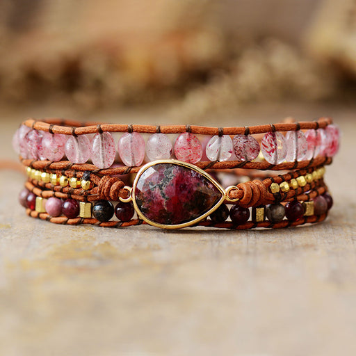 Natural Stone Layered Bracelet-One Size-Fancey Boutique