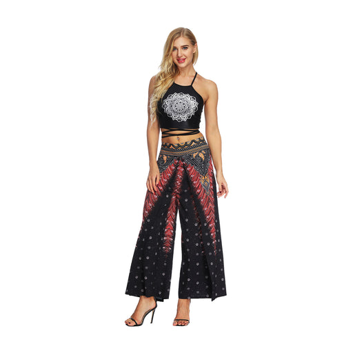 Color-Multi-2-New National Fashion Digital Printing High Waist Wide Leg Pants Loose Casual Yoga Pants-Fancey Boutique