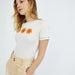 Cute Smiley Face Women Clothing Spring New Sun Color Piping Printed T-shirt Short Top Graphic-Fancey Boutique