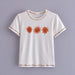 Cute Smiley Face Women Clothing Spring New Sun Color Piping Printed T-shirt Short Top Graphic-Fancey Boutique