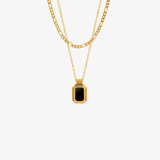Titanium Steel Gold-Plated Pendant Necklace-Fancey Boutique