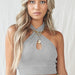 Factory Direct Summer Sexy Halter Backless Women Vest Ultra Short Cropped Top Base-Fancey Boutique