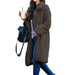 Color-Dark Grey-Autumn Winter Long Sleeve Collared Women Plush Top Large Coat Plus size-Fancey Boutique