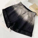 Color-Black-Summer Gradient Denim Shorts Women Jeans-Fancey Boutique