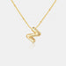 Gold-Plated Letter Pendant Necklace-One Size-Fancey Boutique