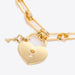 Heart Lock Charm Chain Bracelet-One Size-Fancey Boutique