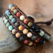 Handmade Triple Layer Beaded Agate Bracelet-One Size-Fancey Boutique