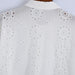 Color-Spring Women White Long Sleeve Hollow Out Cutout Eyelet Embroidered Shirt-Fancey Boutique