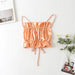 Color-Orange-Sexy Strap Solid Color Lace Tube Top Short Vest-Fancey Boutique