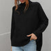 Color-Black-Autumn Winter Solid Color Sweater Turtleneck Women Clothing Solid Color Turtleneck Sweater for Women-Fancey Boutique