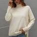 Color-Apricot-Autumn Winter Solid Color Sweater Turtleneck Women Clothing Solid Color Turtleneck Sweater for Women-Fancey Boutique