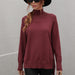 Color-Jujube Red-Autumn Winter Solid Color Sweater Turtleneck Women Clothing Solid Color Turtleneck Sweater for Women-Fancey Boutique