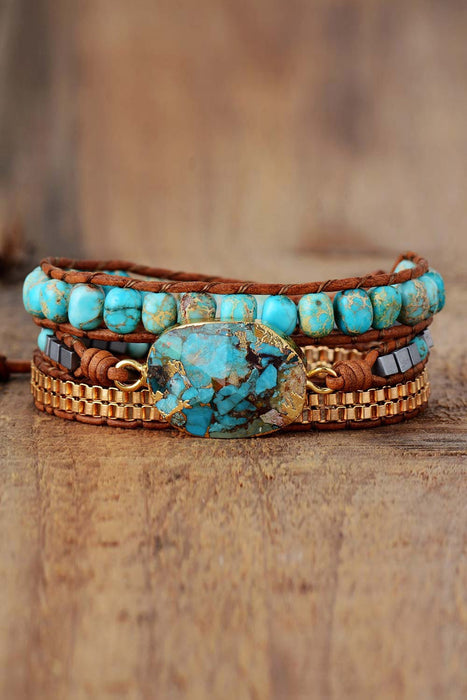 Handmade Natural Stone Copper Bracelet-Fancey Boutique