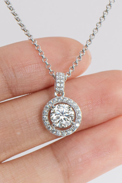 Zircon Pendant 925 Sterling Silver Necklace-One Size-Fancey Boutique