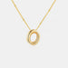 Gold-Plated Letter Pendant Necklace-One Size-Fancey Boutique