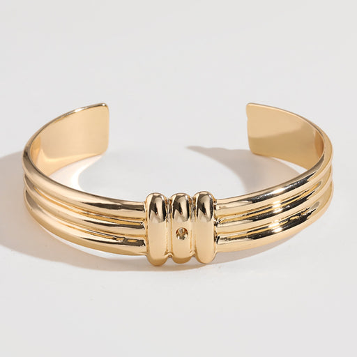 Gold-Plated Alloy Cuff Bracelet-Fancey Boutique